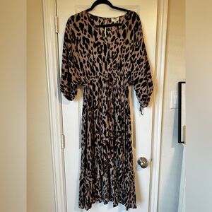 NWT Umgee Leopard Print Midi Dress